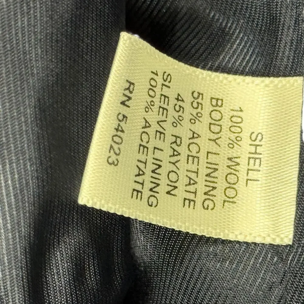 Banana Republic 100% Wool Striped Navy Suit Jacket Blazer Double Vent sz 40S